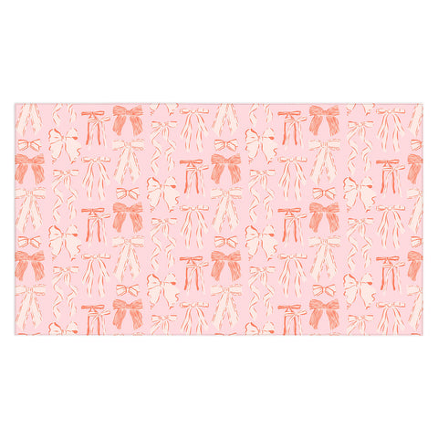 KrissyMast Bows in pink and cream Tablecloth