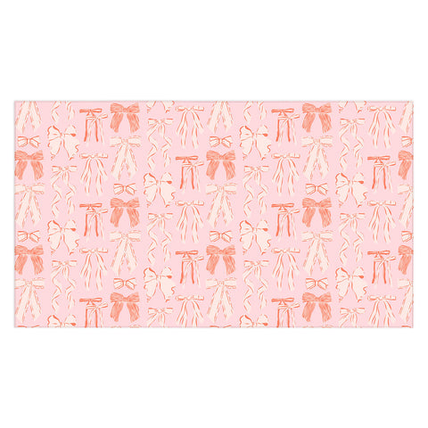 KrissyMast Bows in pink and cream Tablecloth