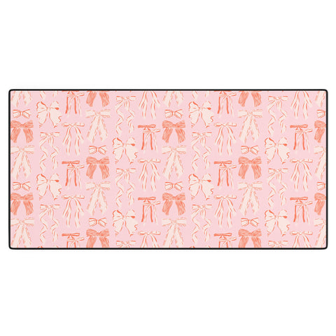KrissyMast Bows in pink and cream Desk Mat