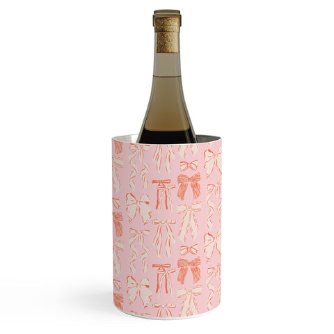 KrissyMast Bows in pink and cream Wine Chiller
