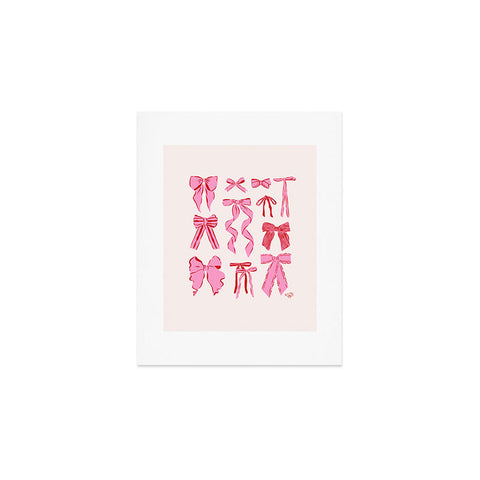 KrissyMast Bows in red and pink Art Print