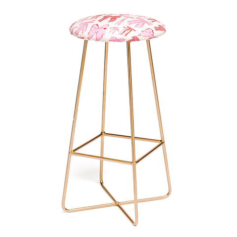 KrissyMast Bows in red and pink Bar Stool