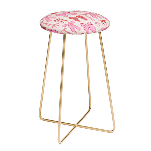 KrissyMast Bows in red and pink Counter Stool