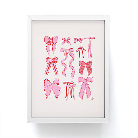 KrissyMast Bows in red and pink Framed Mini Art Print