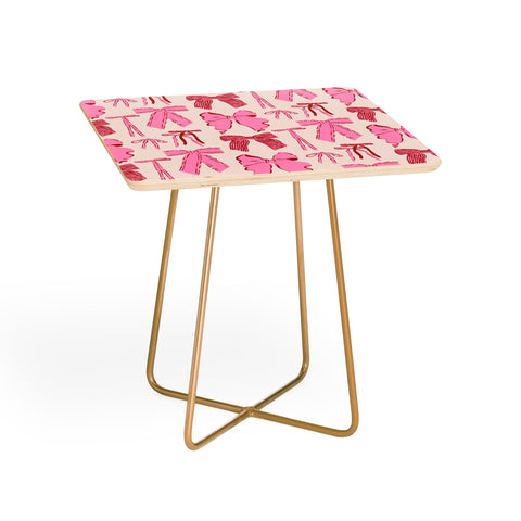 KrissyMast Bows in red and pink Side Table