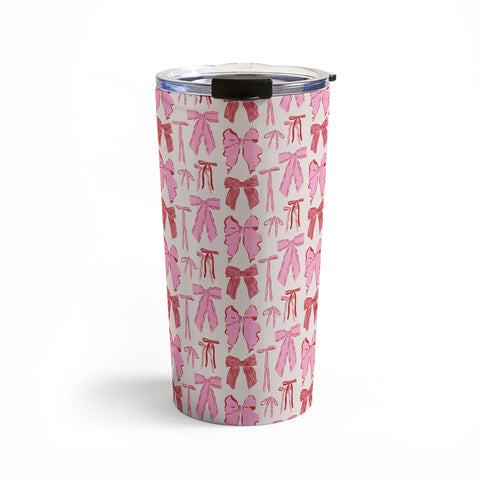 KrissyMast Bows in red and pink Travel Mug