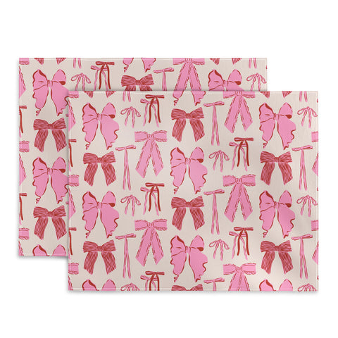 KrissyMast Bows in red and pink Placemat