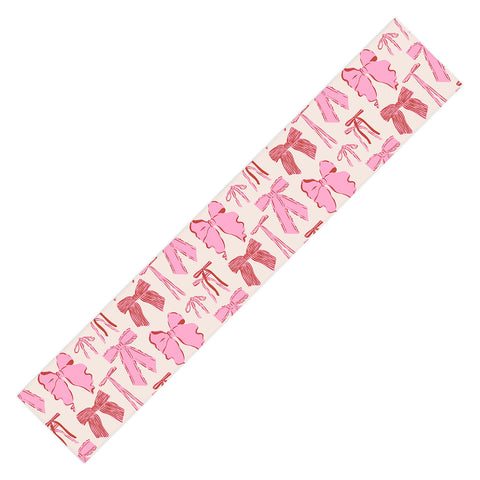KrissyMast Bows in red and pink Table Runner