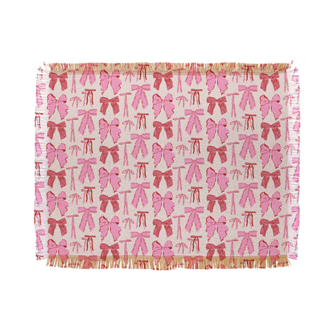 KrissyMast Bows in red and pink Throw Blanket