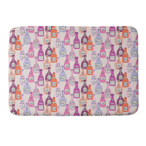 KrissyMast Champagne Bottles on Shelf Memory Foam Bath Mat