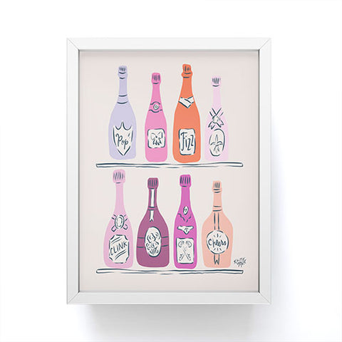 KrissyMast Champagne Bottles on Shelf Framed Mini Art Print