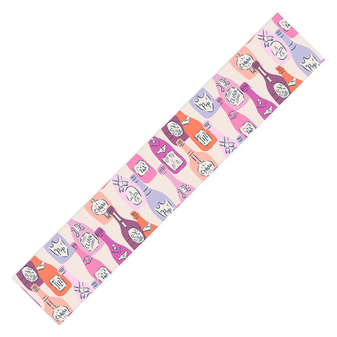 KrissyMast Champagne Bottles on Shelf Table Runner
