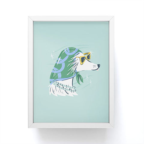 KrissyMast Chic Afghan Hound Dog Illustra Framed Mini Art Print