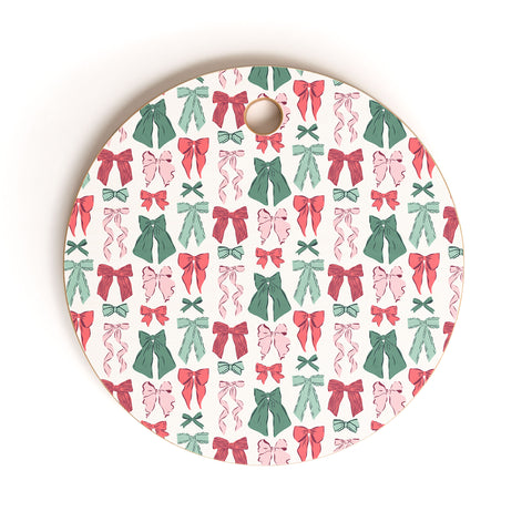 KrissyMast Christmas Bows I Cutting Board Round