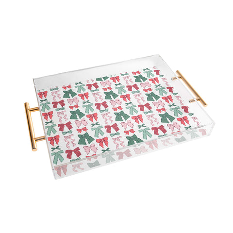 KrissyMast Christmas Bows I Acrylic Tray