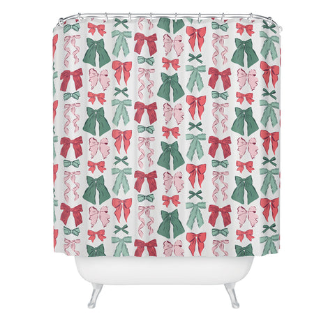 KrissyMast Christmas Bows I Shower Curtain