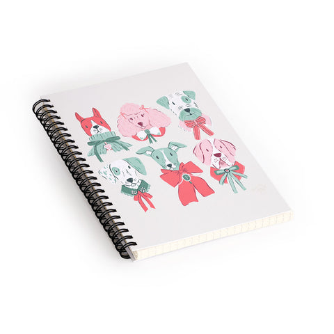 KrissyMast Christmas Dogs Portrait Spiral Notebook