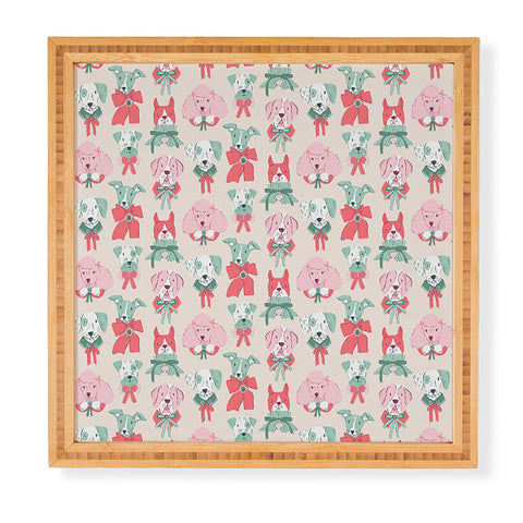 KrissyMast Christmas Dogs Portrait Framed Wall Art