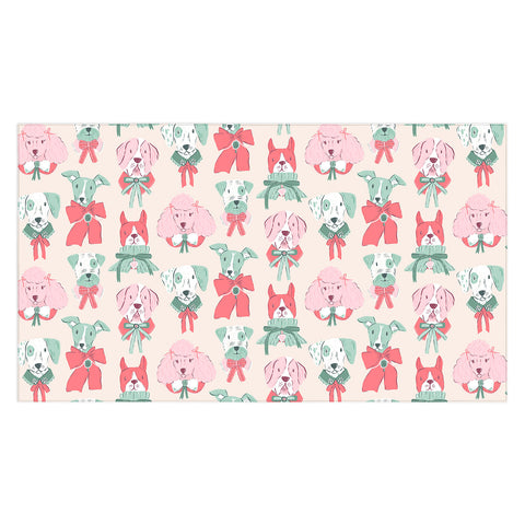 KrissyMast Christmas Dogs Portrait Tablecloth