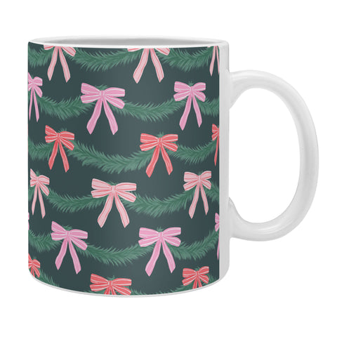 KrissyMast Christmas Garland with Bows Coffee Mug