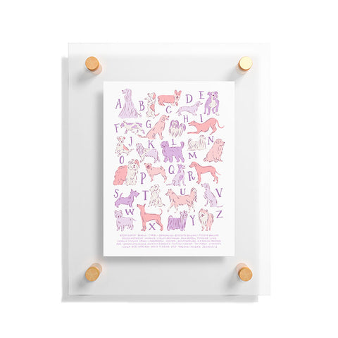 KrissyMast Dogs ABC Alphabet Print Floating Acrylic Print