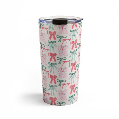 KrissyMast Fancy Christmas Ribbons and Bows Travel Mug