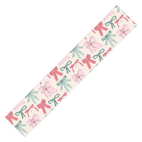 KrissyMast Fancy Christmas Ribbons and Bows Table Runner
