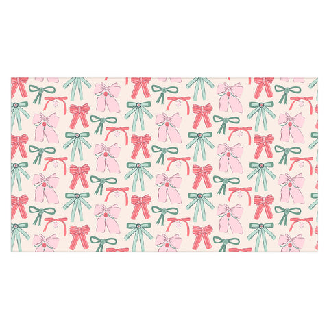 KrissyMast Fancy Christmas Ribbons and Bows Tablecloth