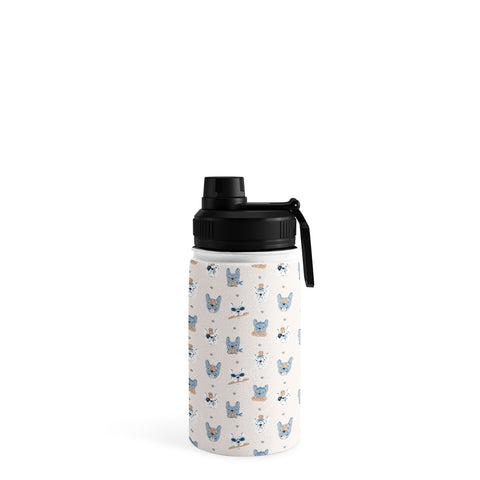KrissyMast French Bulldogs with Pastries Water Bottle