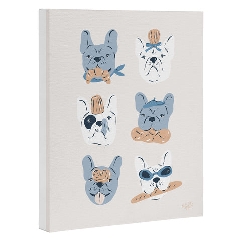 KrissyMast French Bulldogs with Pastries Art Canvas