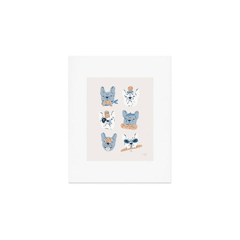KrissyMast French Bulldogs with Pastries Art Print
