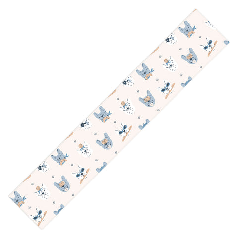 KrissyMast French Bulldogs with Pastries Table Runner