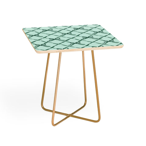 KrissyMast Green Trellis Ribbon Bows Side Table