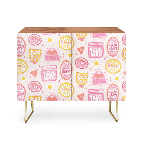 KrissyMast Groovy 70s Quote Patches Credenza