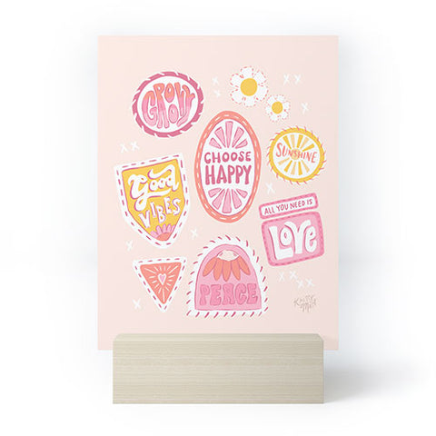KrissyMast Groovy 70s Quote Patches Mini Art Print