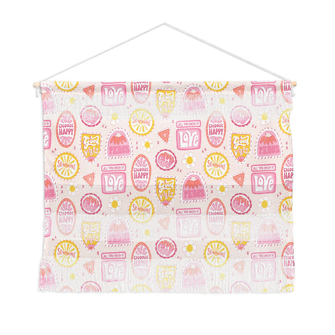 KrissyMast Groovy 70s Quote Patches Wall Hanging Landscape