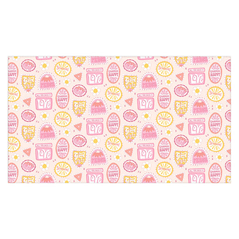 KrissyMast Groovy 70s Quote Patches Tablecloth