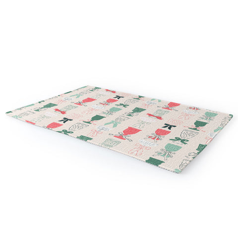 KrissyMast Holiday Bow Cocktails Area Rug