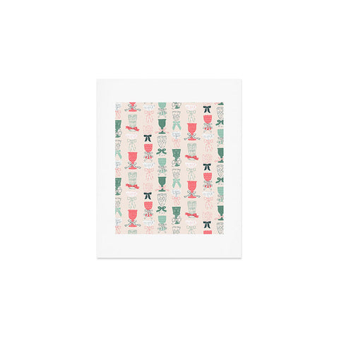 KrissyMast Holiday Bow Cocktails Art Print