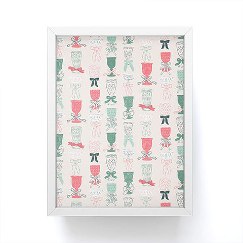 KrissyMast Holiday Bow Cocktails Framed Mini Art Print