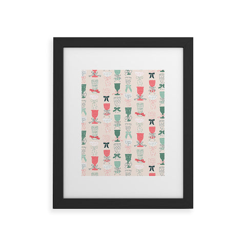 KrissyMast Holiday Bow Cocktails Framed Art Print