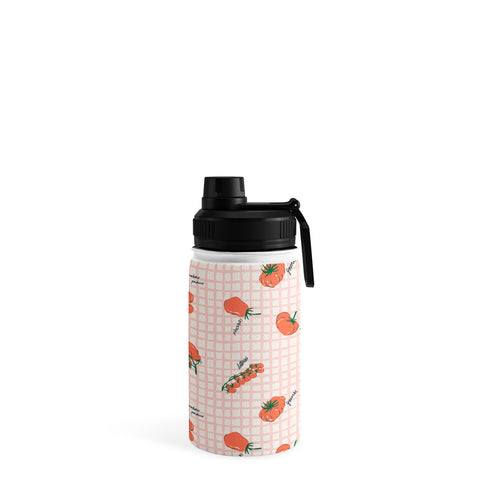 KrissyMast Italian Tomatoes on Gingham Water Bottle