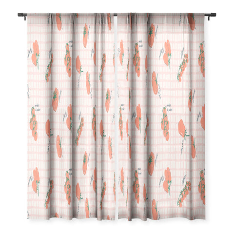 KrissyMast Italian Tomatoes on Gingham Sheer Non Repeat