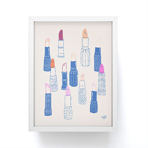 KrissyMast Lipstick Tubes Illustration Framed Mini Art Print