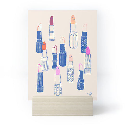 KrissyMast Lipstick Tubes Illustration Mini Art Print