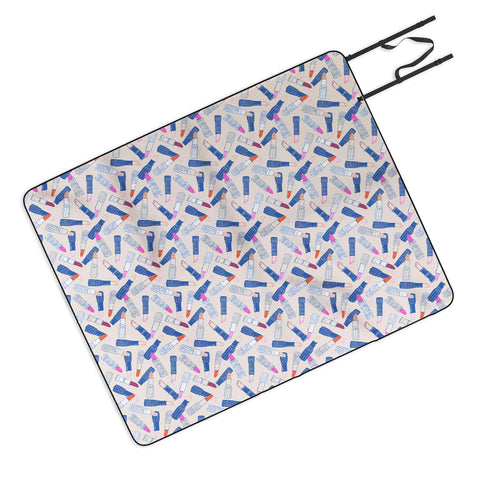 KrissyMast Lipstick Tubes Illustration Picnic Blanket