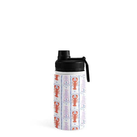 KrissyMast Lobster Stripe Pattern Water Bottle