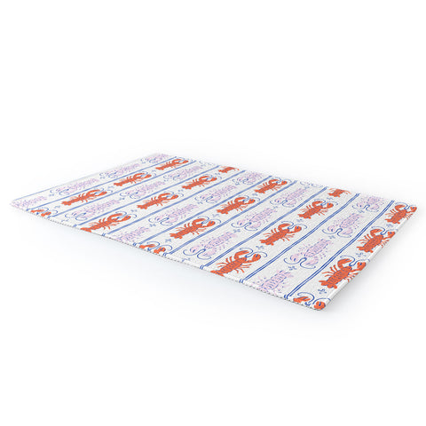 KrissyMast Lobster Stripe Pattern Area Rug