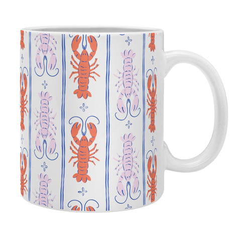 KrissyMast Lobster Stripe Pattern Coffee Mug