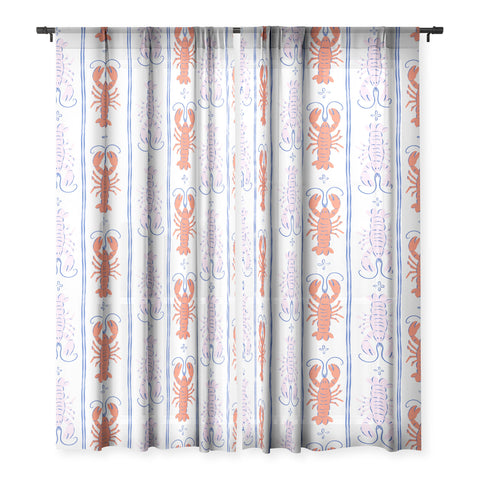 KrissyMast Lobster Stripe Pattern Sheer Non Repeat